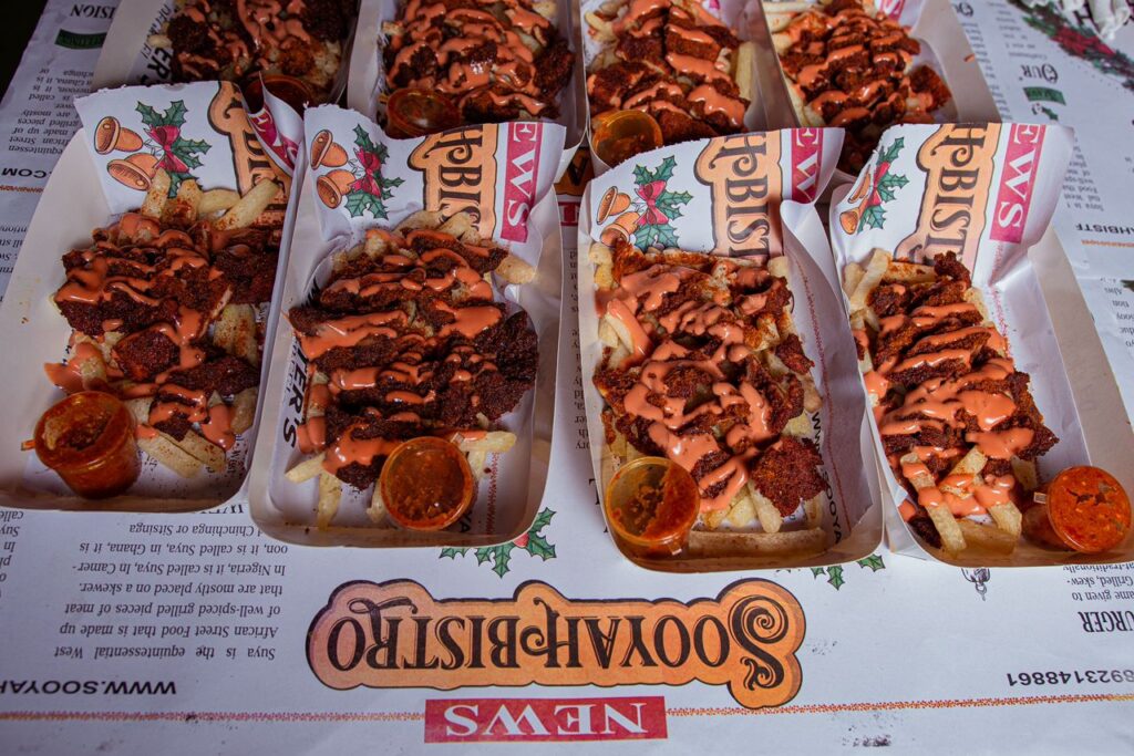 Sooyah Bistro Menu: Suya and Yam Chips